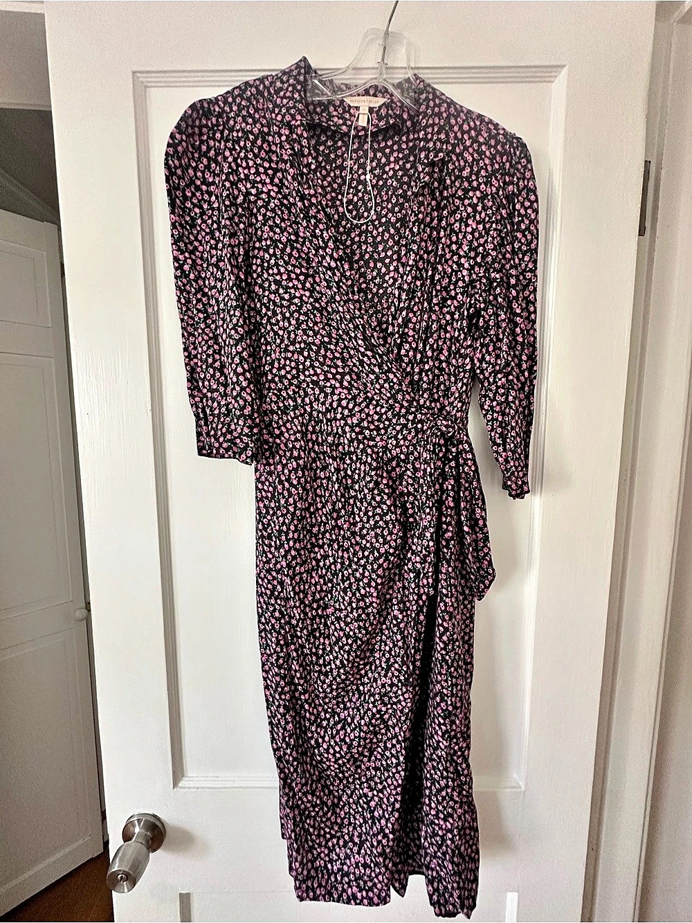 Rebecca Taylor Floral Maxi Dress in Black & Pink Size 6